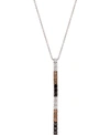Le Vian Chocolate Layer Cake Blackberry Diamonds, Chocolate Diamonds & Nude Diamonds 18" Pendant Necklace (1 In White Gold