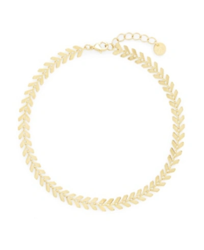 Brook & York Brynn Chevron Chain Anklet In Gold