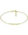 Giani Bernini Large Link Ankle Bracelet In 18k Gold-plated Sterling Silver & Sterling Silver, Created For Macy's In Gold Over Silver