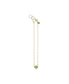 ROBERTA SHER DESIGNS DIAMOND CUT 14K GOLD FILL CHAIN NECKLACE WITH FULLY FACETED ROUND PERIDOT