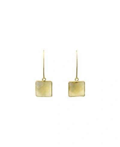 Roberta Sher Designs Citrine Stone Drop Earrings With 14k Gold Filled Artesian Earwires In Gold - Fill