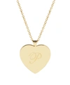 BROOK & YORK ISABEL INITIAL HEART GOLD-PLATED PENDANT NECKLACE