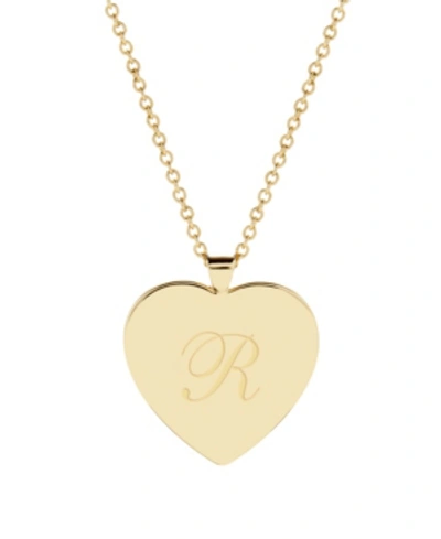 Brook & York Isabel Initial Heart Gold-plated Pendant Necklace In Gold - R