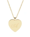 Brook & York Isabel Initial Heart Gold-plated Pendant Necklace In Gold - A