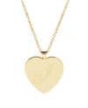 Brook & York Isabel Initial Heart Gold-plated Pendant Necklace In Gold - J