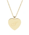 Brook & York Isabel Initial Heart Gold-plated Pendant Necklace In Gold - T