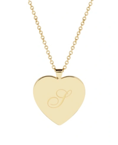 Brook & York Isabel Initial Heart Gold-plated Pendant Necklace In Gold - S