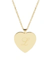 Brook & York Isabel Initial Heart Gold-plated Pendant Necklace In Gold - L