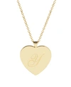 Brook & York Isabel Initial Heart Gold-plated Pendant Necklace In Gold - Y