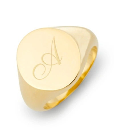 Brook & York Claire Initial Signet Gold-plated Ring In Gold - A