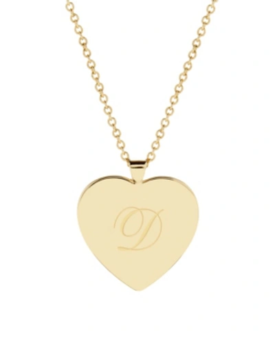 Brook & York Isabel Initial Heart Gold-plated Pendant Necklace In Gold - D