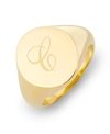 Brook & York Claire Initial Signet Gold-plated Ring In Gold - C