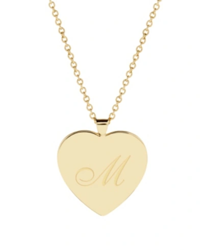 Brook & York Isabel Initial Heart Gold-plated Pendant Necklace In Gold - M