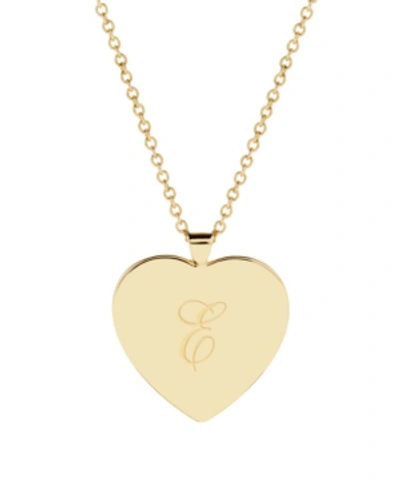 Brook & York Isabel Initial Heart Gold-plated Pendant Necklace In Gold - E