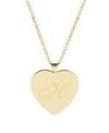 Brook & York Isabel Initial Heart Gold-plated Pendant Necklace In Gold - H
