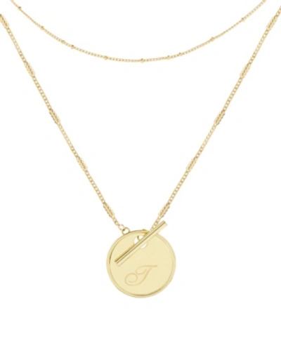 Brook & York 14k Gold Plated Grace Initial Layering Necklace Set In Gold - T