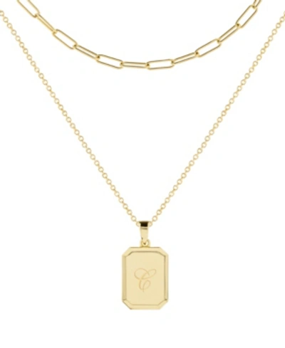 Brook & York 14k Gold Plated Willow Initial Layering Necklace Set In Gold - C