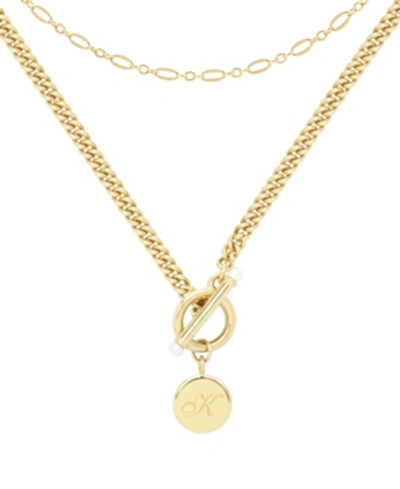 Brook & York 14k Gold Plated Stella Initial Layering Necklace Set In Gold - K