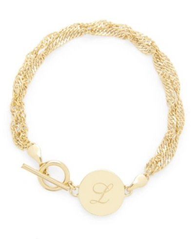 Brook & York 14k Gold Plated Sophie Initial Toggle Bracelet In Gold - L