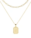 Brook & York 14k Gold Plated Willow Initial Layering Necklace Set In Gold - B