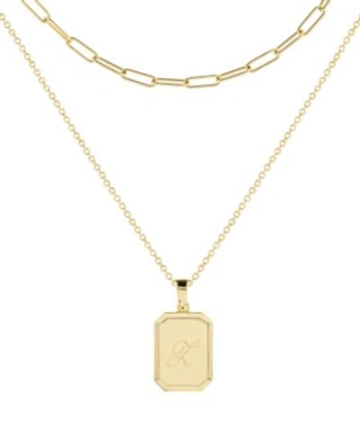 Brook & York 14k Gold Plated Willow Initial Layering Necklace Set In Gold - L