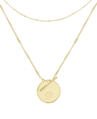 Brook & York 14k Gold Plated Grace Initial Layering Necklace Set In Gold - D