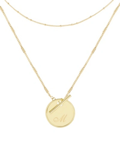Brook & York 14k Gold Plated Grace Initial Layering Necklace Set In Gold - M
