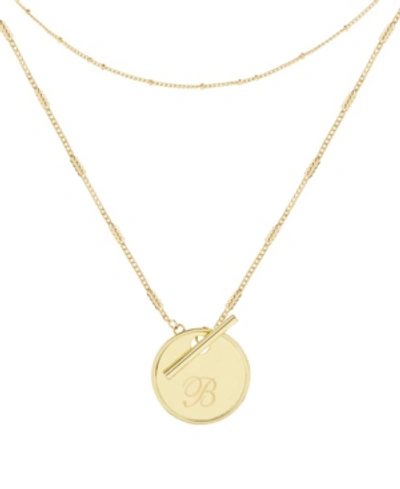 Brook & York 14k Gold Plated Grace Initial Layering Necklace Set In Gold - B