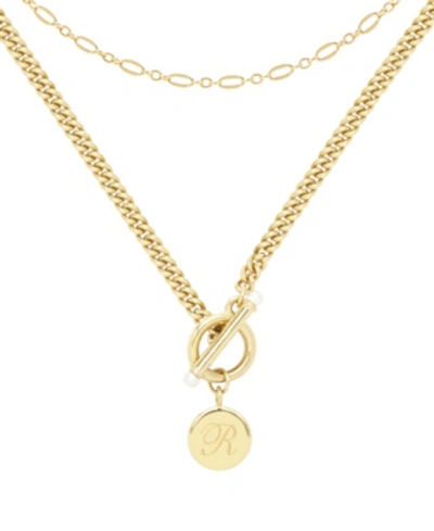 Brook & York 14k Gold Plated Stella Initial Layering Necklace Set In Gold - R