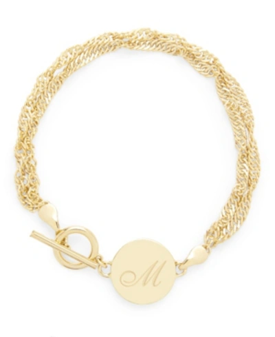 Brook & York 14k Gold Plated Sophie Initial Toggle Bracelet In Gold - M