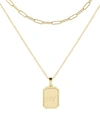 Brook & York 14k Gold Plated Willow Initial Layering Necklace Set In Gold - A
