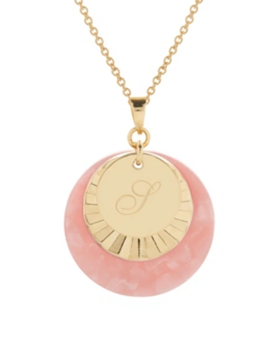Brook & York 14k Gold Plated Cami Initial Charm Pendant Necklace In Gold - S