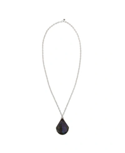 THE SAK MOTHER OF PEARL TEARDROP PENDANT NECKLACE 