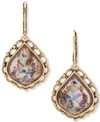 LONNA & LILLY GOLD-TONE STONE DROP EARRINGS