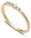 Giani Bernini Cubic Zirconia Baguette Band In 18k Gold-plated Sterling Silver, Created For Macy's In Gold Over Silver