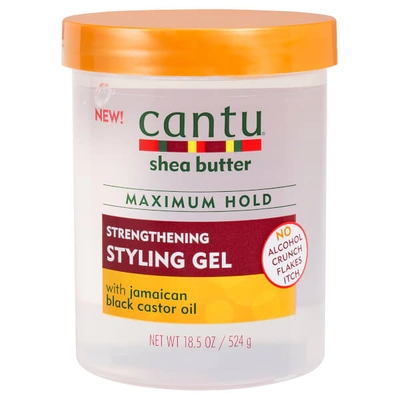 Cantu Shea Butter Flexible Hold Strengthening Styling Gel With Jamaican Black Castor Oil 18.5 oz
