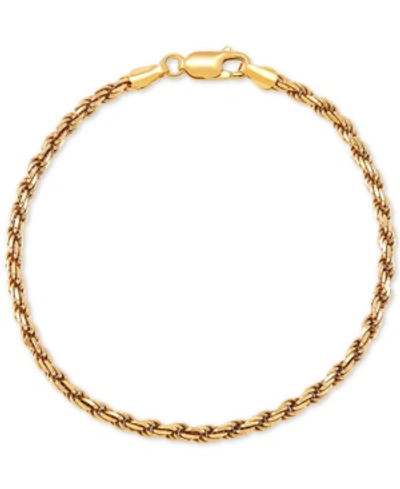 Giani Bernini Rope Link Chain Bracelet (2-5/8mm) In 18k Gold-plated Sterling Silver Or Sterling Silver, Created Fo In Gold Over Silver
