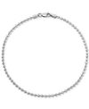 Giani Bernini Beaded Link Ankle Bracelet In 18k Gold-plated Sterling Silver Or Sterling Silver, Created For Macy's In Silver