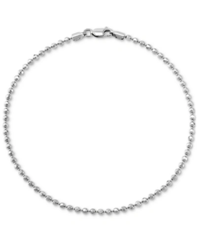 Giani Bernini Beaded Link Ankle Bracelet In 18k Gold-plated Sterling Silver Or Sterling Silver, Created For Macy's