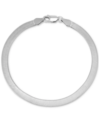 Giani Bernini Herringbone Link Chain Bracelet In 18k Gold-plated Sterling Silver, Created For Macy's