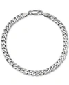 GIANI BERNINI FLAT CURB LINK CHAIN BRACELET IN STERLING SILVER, CREATED FOR MACY'S