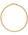 Giani Bernini Wheat Link Ankle Bracelet In 18k Gold-plated Sterling Silver Or Sterling Silver, Created For Macy's In Gold Over Silver
