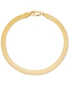 Giani Bernini Herringbone Link Chain Bracelet In 18k Gold-plated Sterling Silver, Created For Macy's In Gold Over Silver