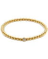 AVA NADRI CUBIC ZIRCONIA BEADED STRETCH BRACELET