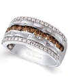 Le Vian Chocolatier Men's Diamond Multi-row Ring (1-1/3 Ct. T.w.) In 14k White Gold In White Gold
