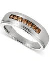 Le Vian Chocolatier Men's Chocolate Diamond Band (3/8 Ct. T.w.) In 14k White Gold In White Gold
