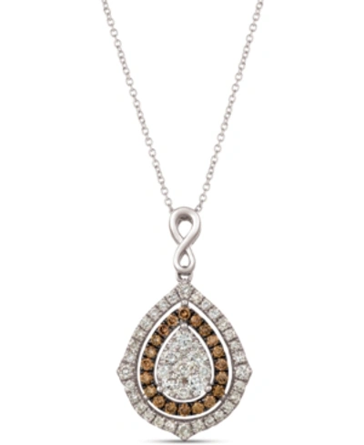 Le Vian Nude Diamonds & Chocolate Diamonds Fancy 18" Pendant Necklace (1-5/8 Ct. T.w.) In 14k Rose, Yellow O In White Gold
