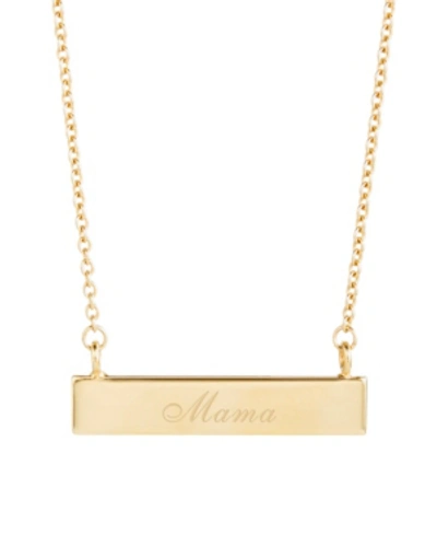 Brook & York 14k Gold Plated Mama Bar Necklace In Gold-plated