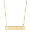 Brook & York 14k Gold Plated Best Friends Bar Necklace In Gold-plated