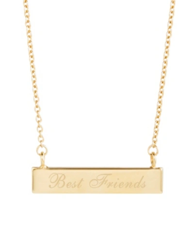 Brook & York 14k Gold Plated Best Friends Bar Necklace In Gold-plated
